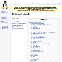 RPi Expansion Boards