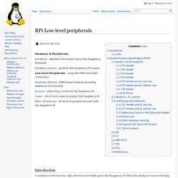 GPIO RPi Low-level peripherals