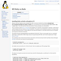 RPi Ruby on Rails