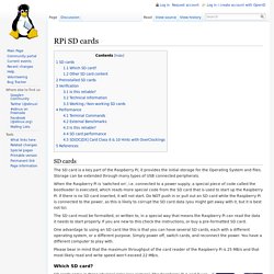 RPi SD cards
