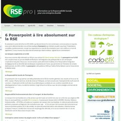 RSE ppt : 6 powerpoint à lire sur la RSE