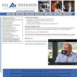 RSJ/Swenson LLC - Handbook Services