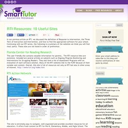 RTI Resources: 10 Useful Sites For All Educators