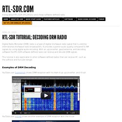 Tutorial: Decoding DRM Radio