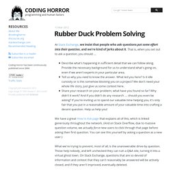 Rubber Duck Problem Solving