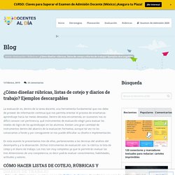 ¿Cómo diseñar rúbricas, listas de cotejo y diarios de trabajo? Ejemplos descargables – Docentes al día