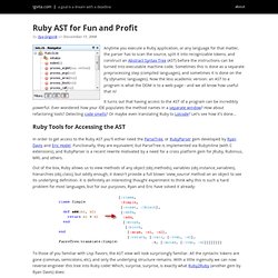 Ruby AST for Fun and Profit