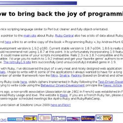 Ruby: How to bring back the joy of programming