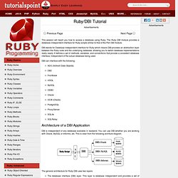 Ruby/DBI Tutorial
