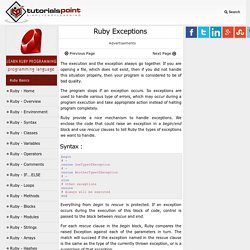 Ruby Exceptions
