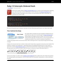 Ruby 1.9 Internals: Ordered Hash