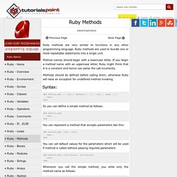 Ruby Methods
