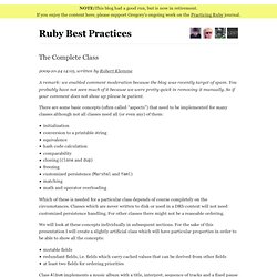 Ruby Best Practices- The Complete Class
