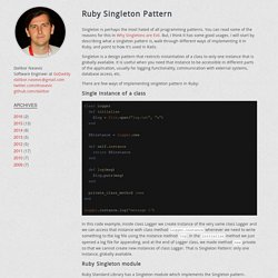 Ruby Singleton Pattern