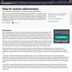 Ruby for systems administrators