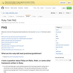 Ruby Talk FAQ · rdp/ruby_tutorials_core Wiki