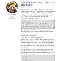 Ruby's ERB templating system - how does it work?