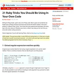 21 Ruby Tricks You Should Be Using In Your Own Code