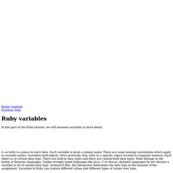 Ruby variables