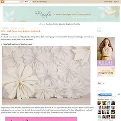 DIY - Paper Flower Wall Decor From Ruche