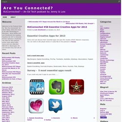 RUConnected #58 Essential Creative Apps for 2013