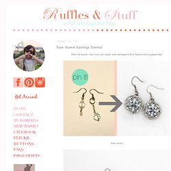 Easy Button Earrings Tutorial - StumbleUpon