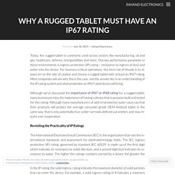 Why a Rugged Tablet Must Have An IP67 Rating