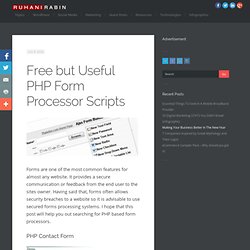 Free but Useful PHP Form Processor Scripts