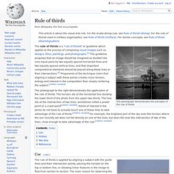 Rule of thirds - Wikipedia
