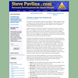 Steve Pavlina’s Personal Development Blog