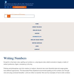 Rules for Writing Numbers
