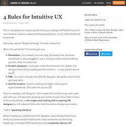 4 Rules for Intuitive UX – Learn UI Design