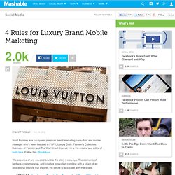 4 Rules for Luxury Brand Mobile Marketing