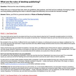 Rules of Desktop Publishing