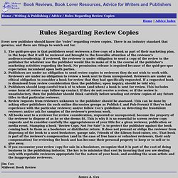 MBR: Rules Regarding Review Copies