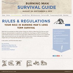 Rules & Regulations - Survival Guide