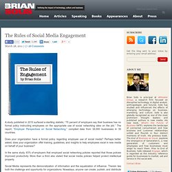 The Rules of Social Media Engagement Brian Solis