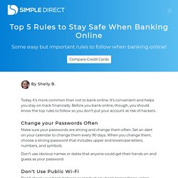 Top 5 Rules to Stay Safe When Banking Online