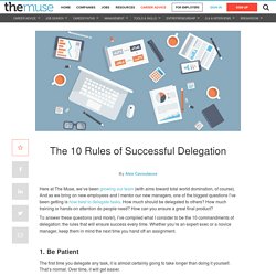 The 10 Rules of Successful Delegation
