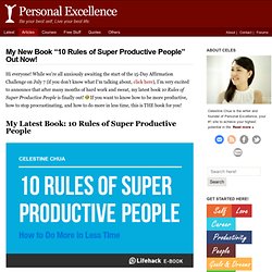 My New Book "10 Rules of Super Productive People" Out Now!
