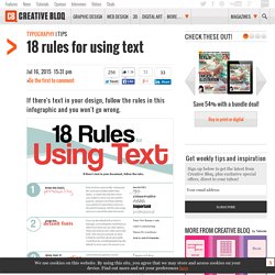 18 rules for using text