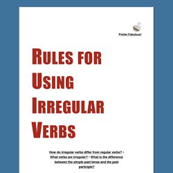Irregular Verbs — Rules!