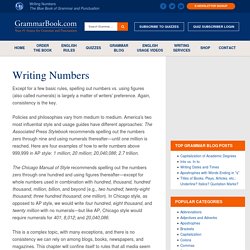 Rules for Writing Numbers