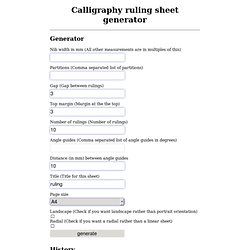 Ruling sheet generator