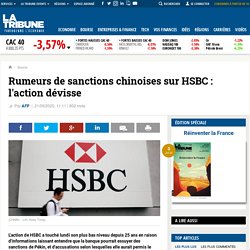 Rumeurs de sanctions chinoises sur HSBC : l'action dévisse, à l'ère de l'argent sale