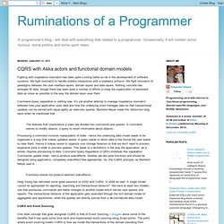 CQRS with Akka actors and functional domain models