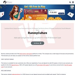 RummyCulture Bonuses - Rummyculture referral code & free cash in 2021