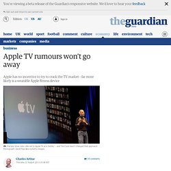 Apple TV rumours won't go away