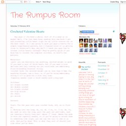 The Rumpus Room: Crocheted Valentine Hearts