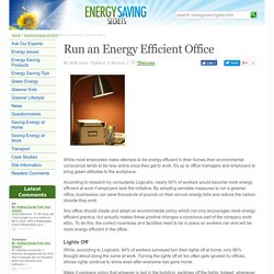 Run an Energy Efficient Office